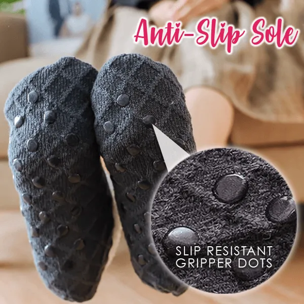 Thick Fleece Lined Wool Thermal Slipper Socks Uniform Size
