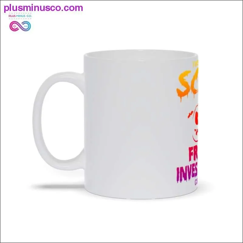 This is my Scary fraud Investigator costume Mugs
