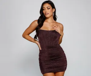 Time To Shine Charming Glitter Mini Dress