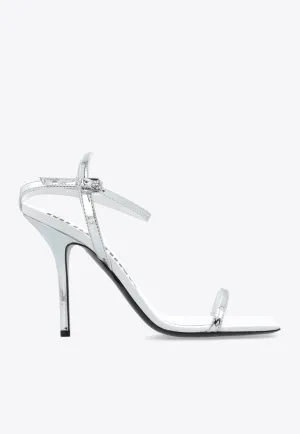 Tina 100 Mirror-Effect Leather Sandals