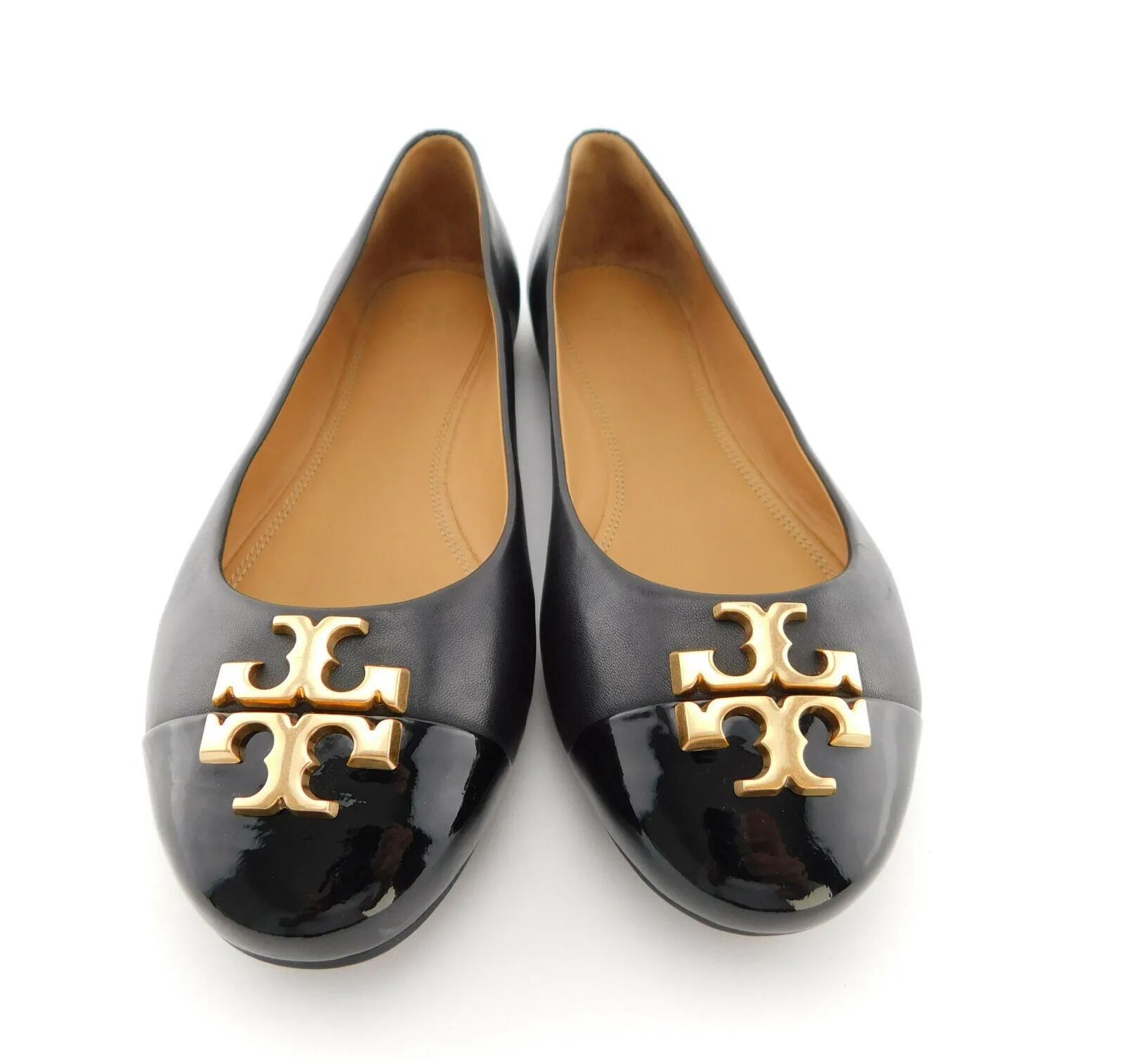 TORY-BURCH EVERLY NAPPA LEATHER BALLET FLAT SHOES