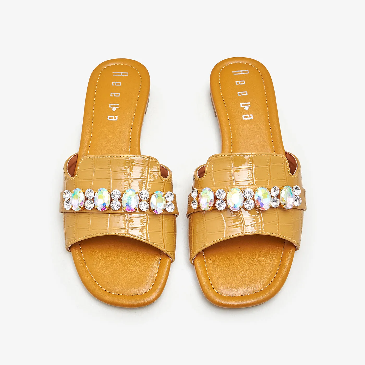 Trim Embellished Flats