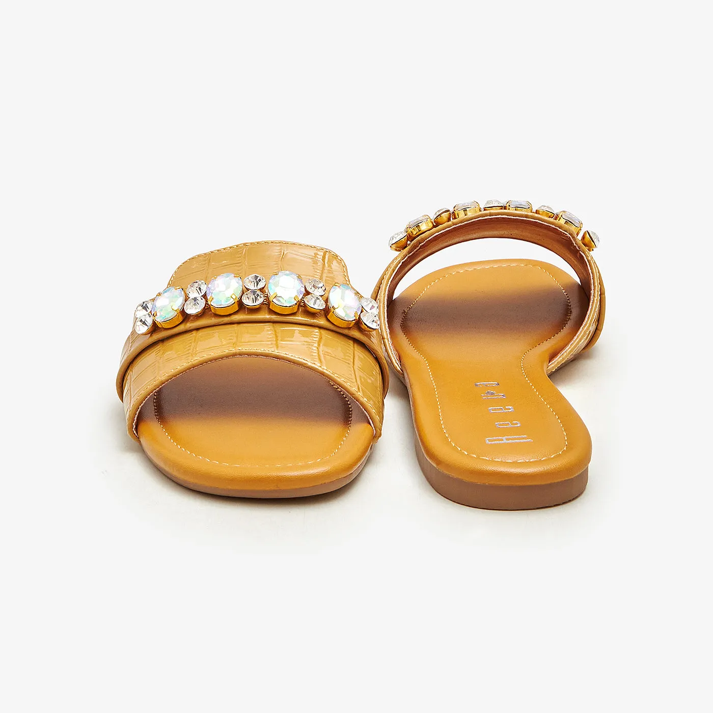 Trim Embellished Flats