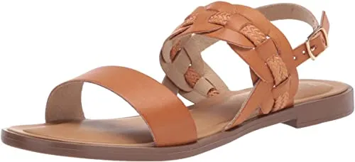 Tuscany Women's Flat Sandal, Tan, 7.5 Wide