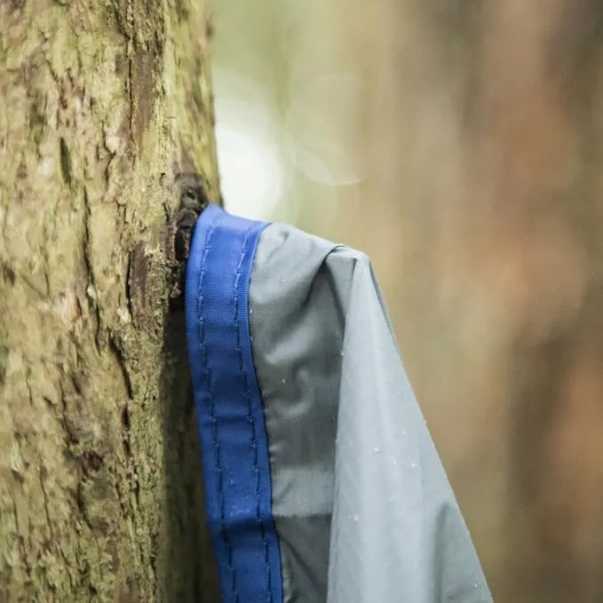 Ultralight Backpacking Tarp Ground Cloth 2.7 oz Waterproof Mini Pocket Blanket 27.5 x 48 Inches Compact Packable Groundsheet Hiking Gear for Two Pouch and Carabiner by DAKOUT Gear