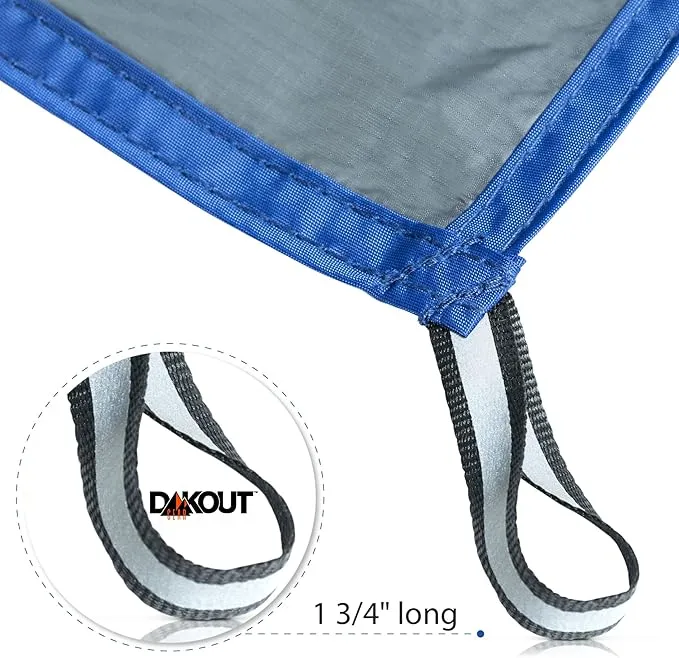 Ultralight Backpacking Tarp Ground Cloth 2.7 oz Waterproof Mini Pocket Blanket 27.5 x 48 Inches Compact Packable Groundsheet Hiking Gear for Two Pouch and Carabiner by DAKOUT Gear