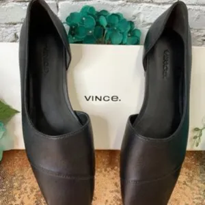 Vince Cyder Womens Slip On Half d'orsay Flats
