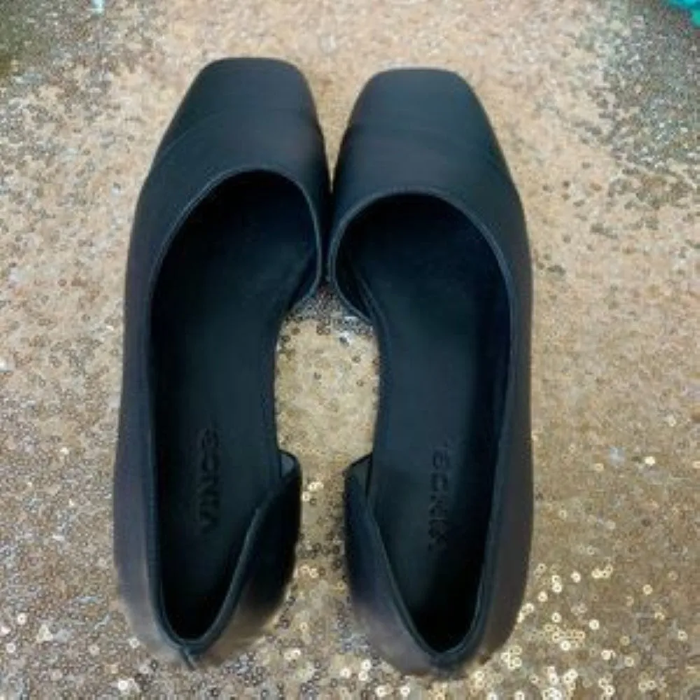 Vince Cyder Womens Slip On Half d'orsay Flats