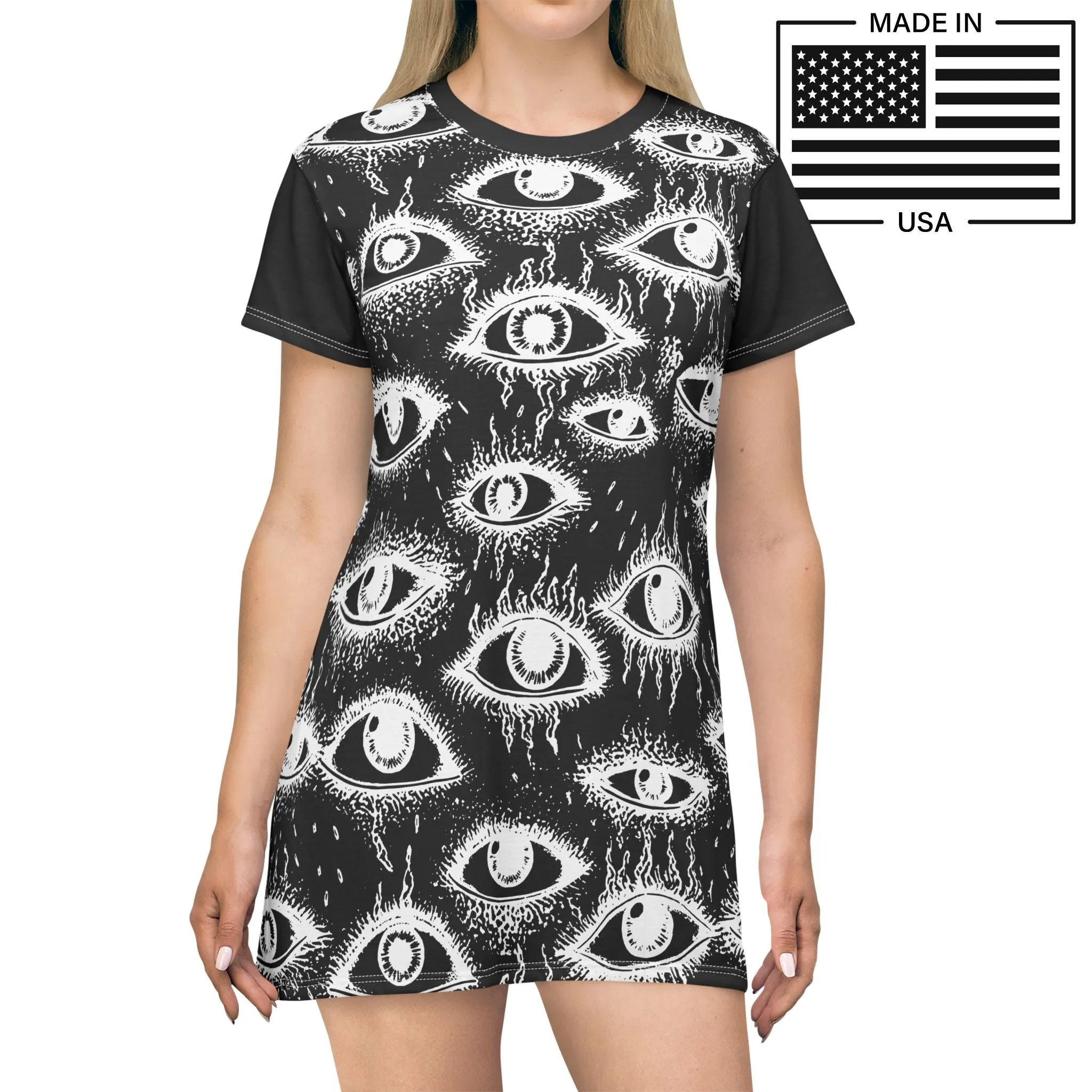 Weirdy Eye Goth T-Dress