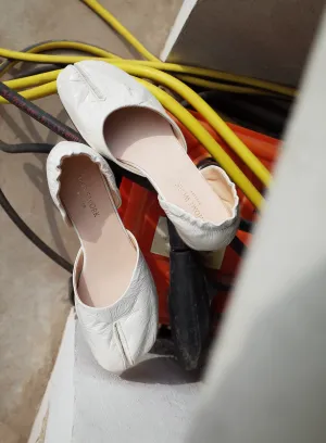 White Tabi Slip-On Shoes