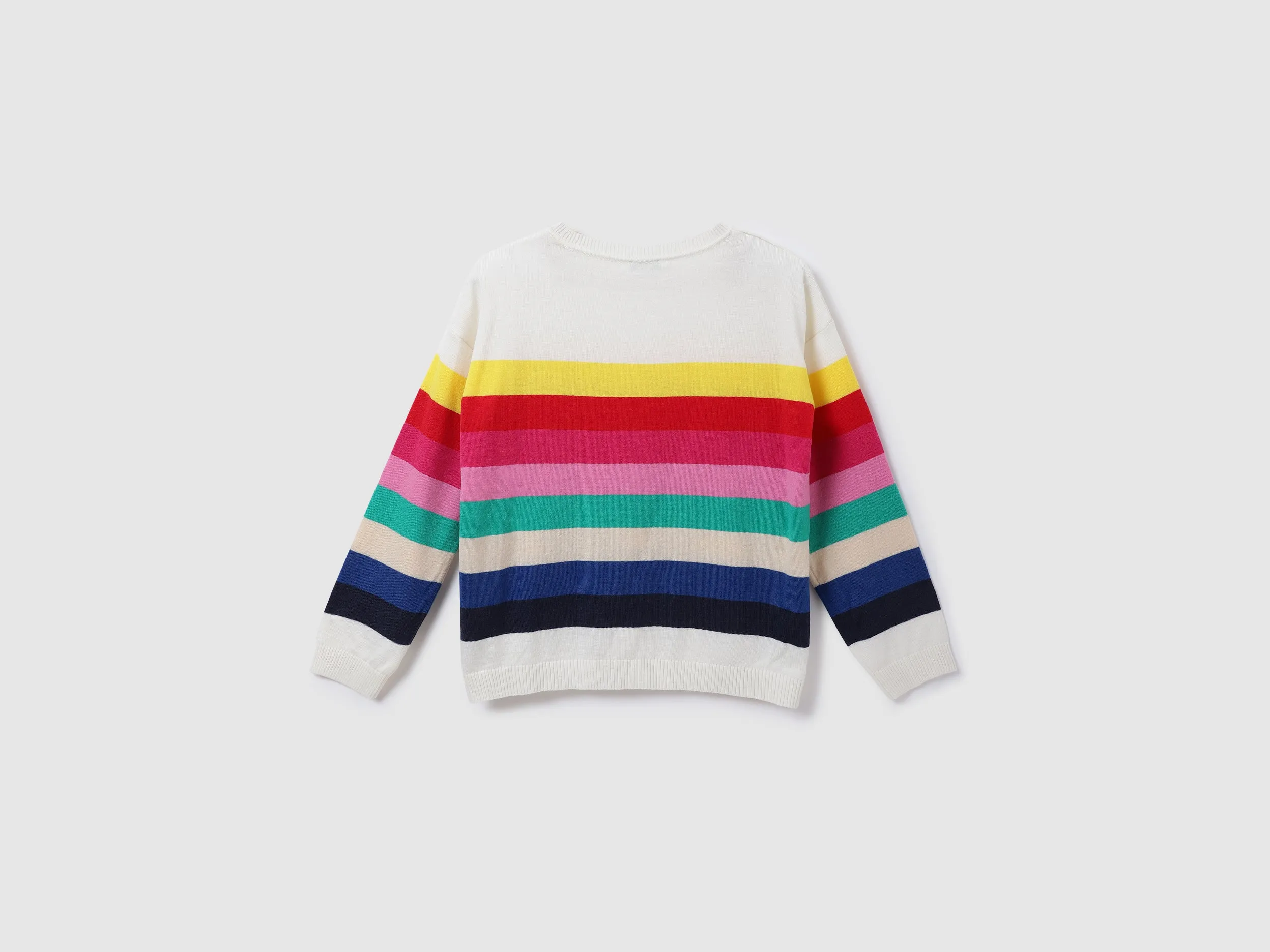 Women Stripe Round Neck Sweater