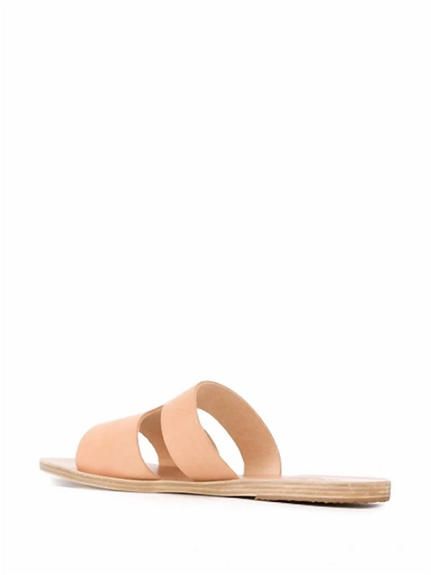 Women's Apteros Slide Leather Flat Sandals In Natural