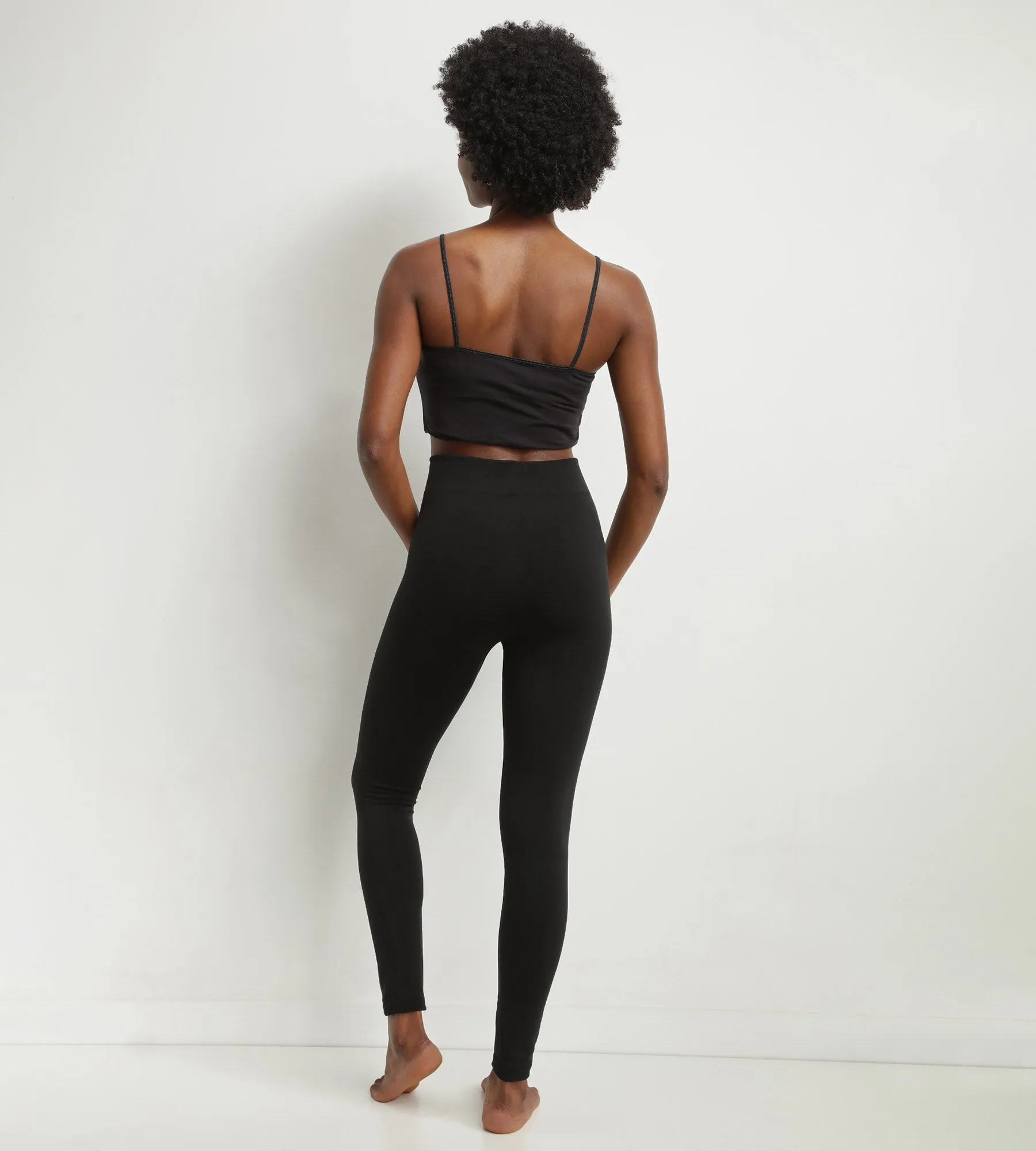 Women's black thermal legging with fleece lining Dim Relax & Go