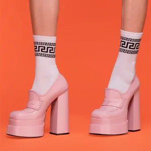 Women's High Heels Leather Platform Shoes
