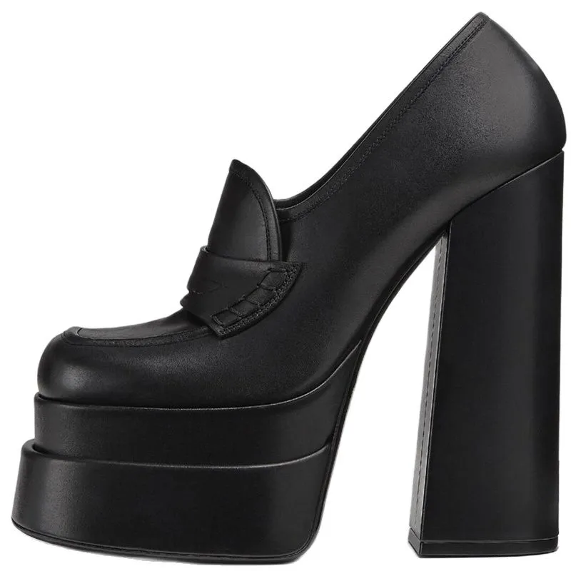 Women's High Heels Leather Platform Shoes