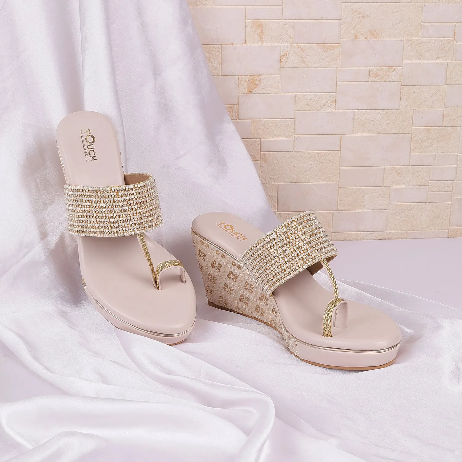 Women's Kolhapuri Slip-Ons Low-Heel Block Sandals