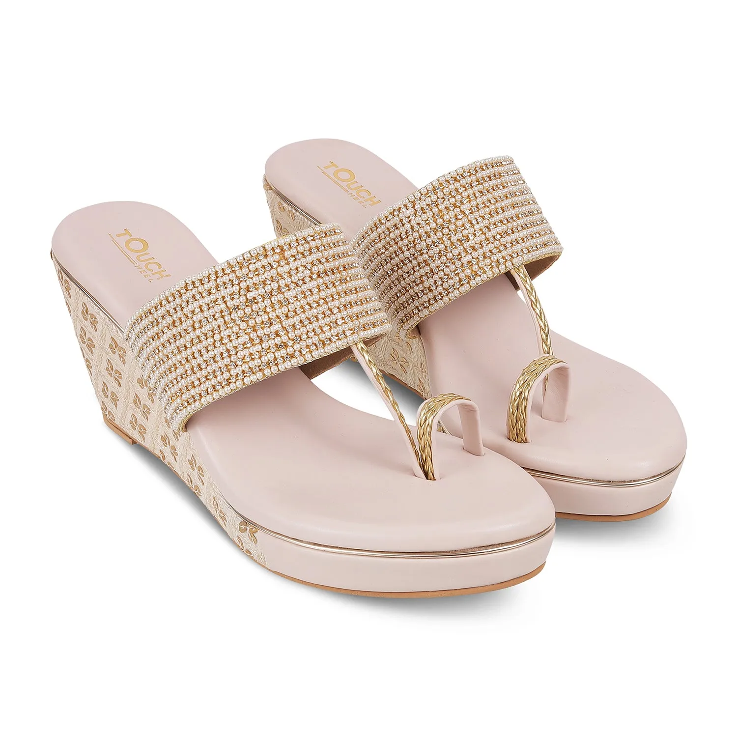 Women's Kolhapuri Slip-Ons Low-Heel Block Sandals