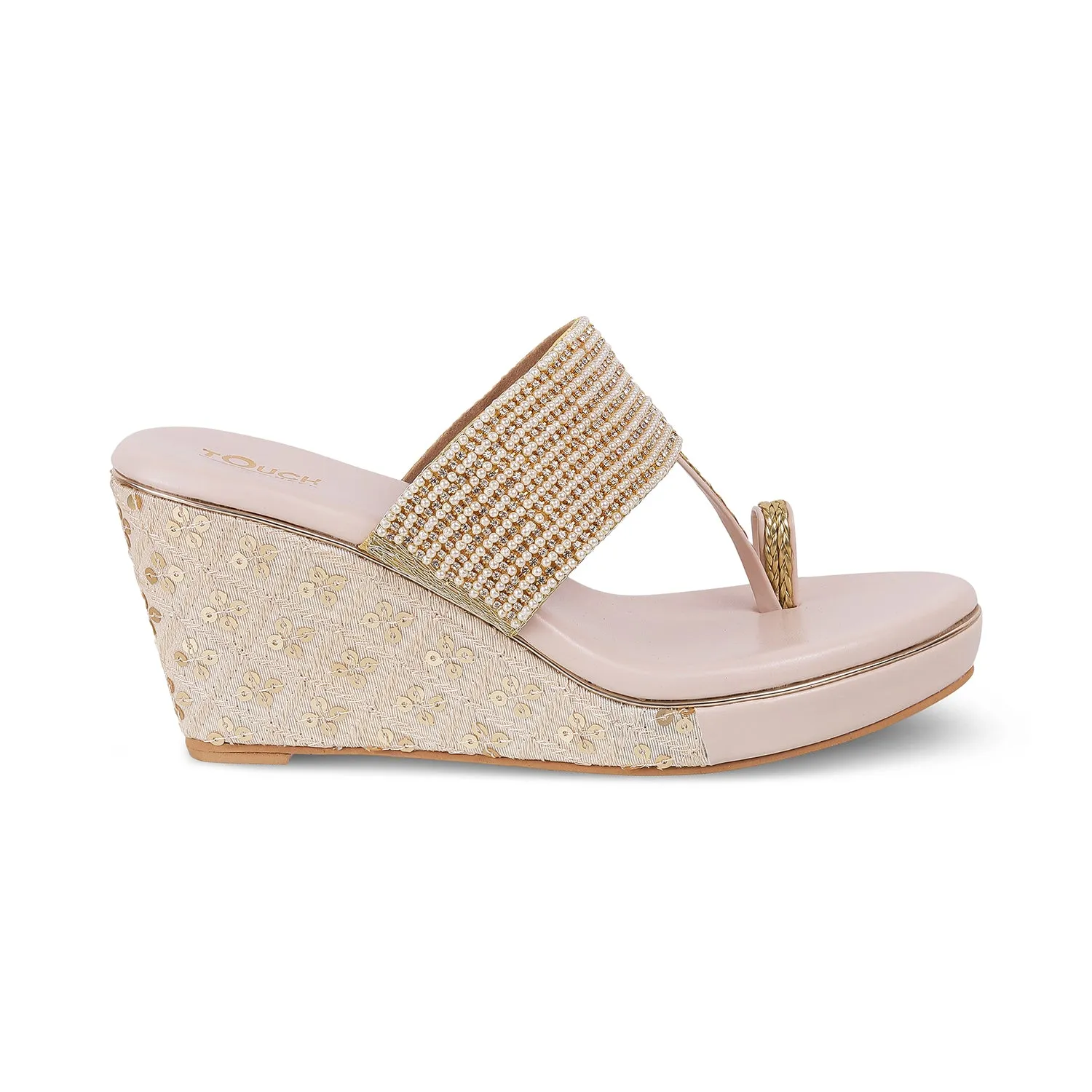 Women's Kolhapuri Slip-Ons Low-Heel Block Sandals