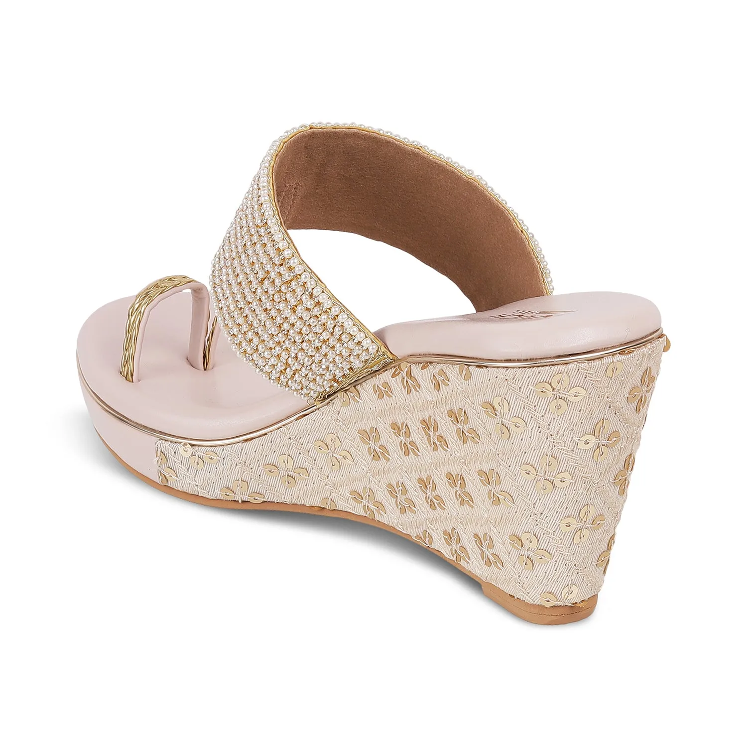 Women's Kolhapuri Slip-Ons Low-Heel Block Sandals