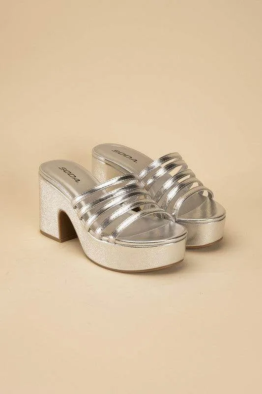 Womens Platform Mules Slides