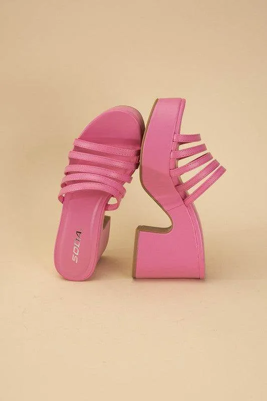 Womens Platform Mules Slides