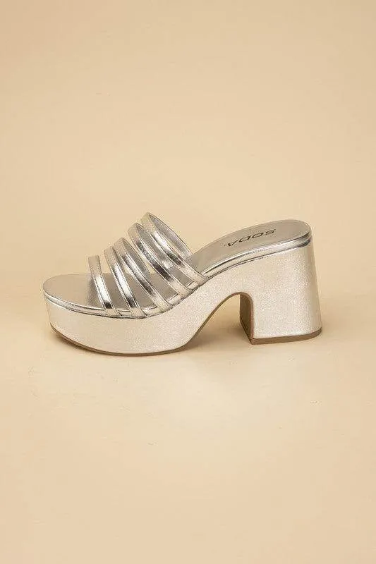 Womens Platform Mules Slides