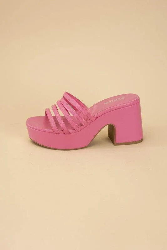 Womens Platform Mules Slides