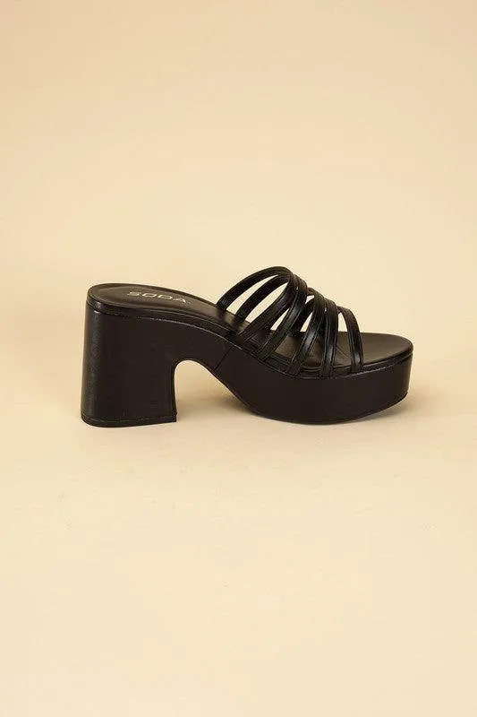 Womens Platform Mules Slides