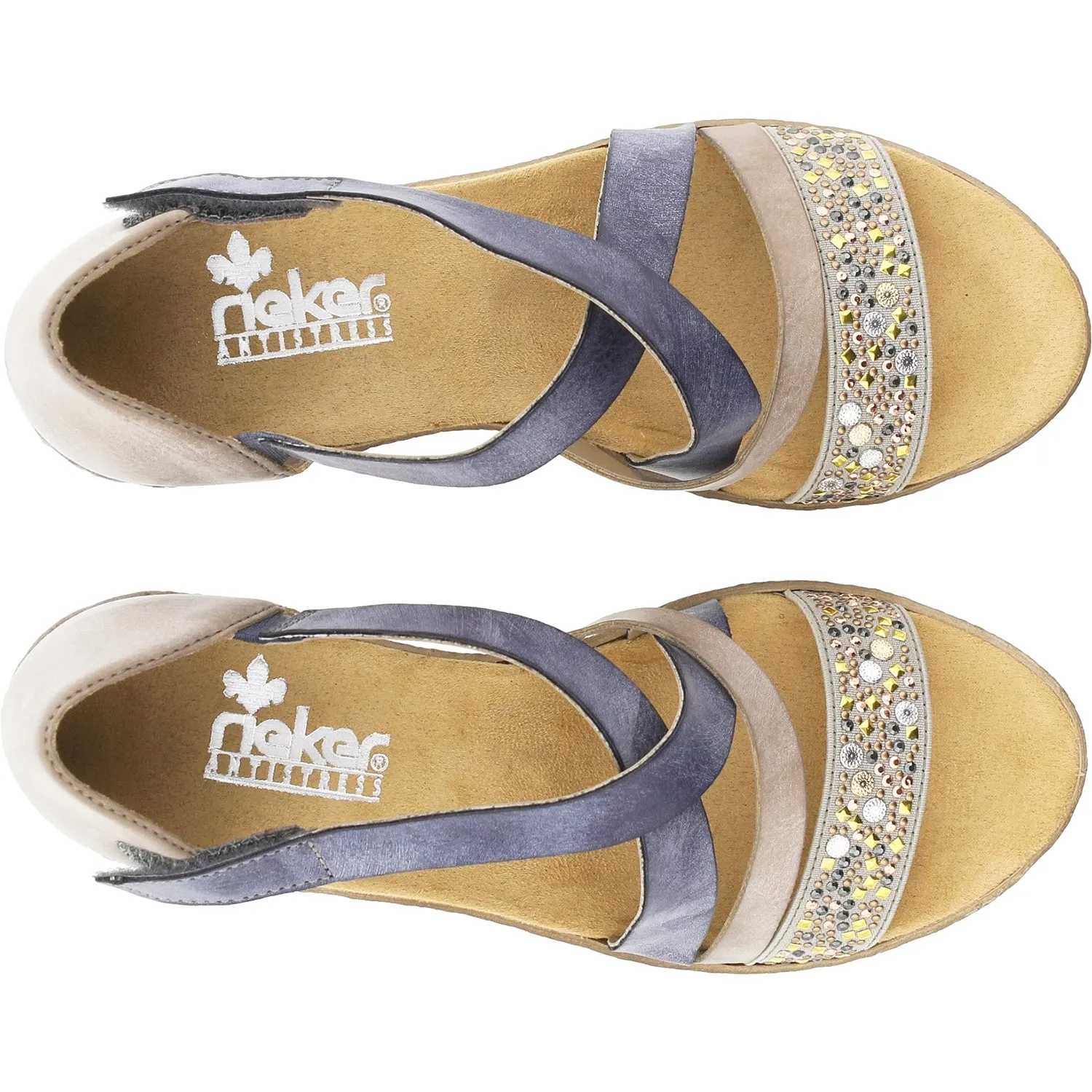 Women's Rieker 62405-42 Fanni 05 Grey/Steel/Denim Synthetic