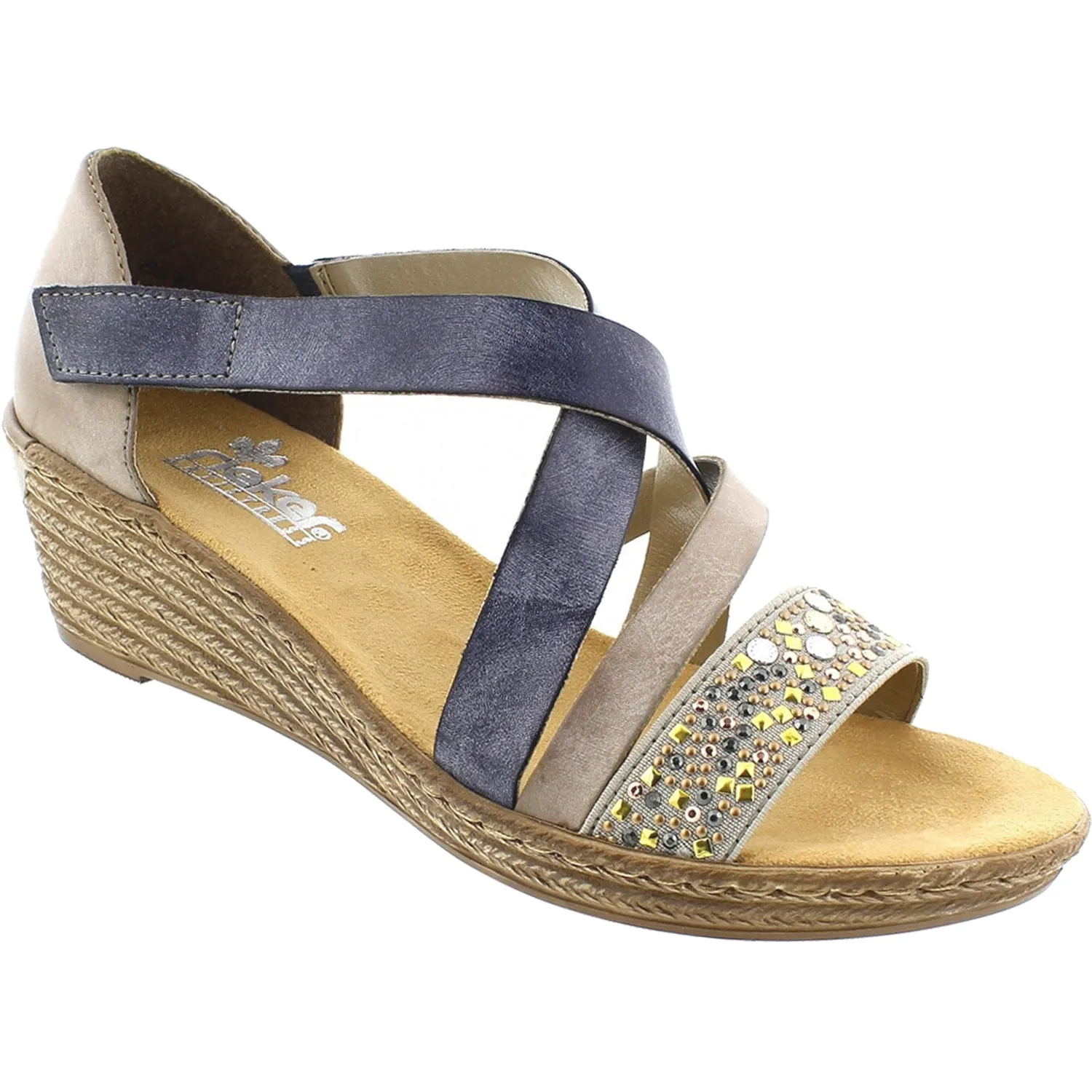 Women's Rieker 62405-42 Fanni 05 Grey/Steel/Denim Synthetic