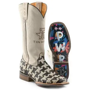 Women's Tin Haul Houndstooth Boots Handcrafted Brown 14-021-0007-1476