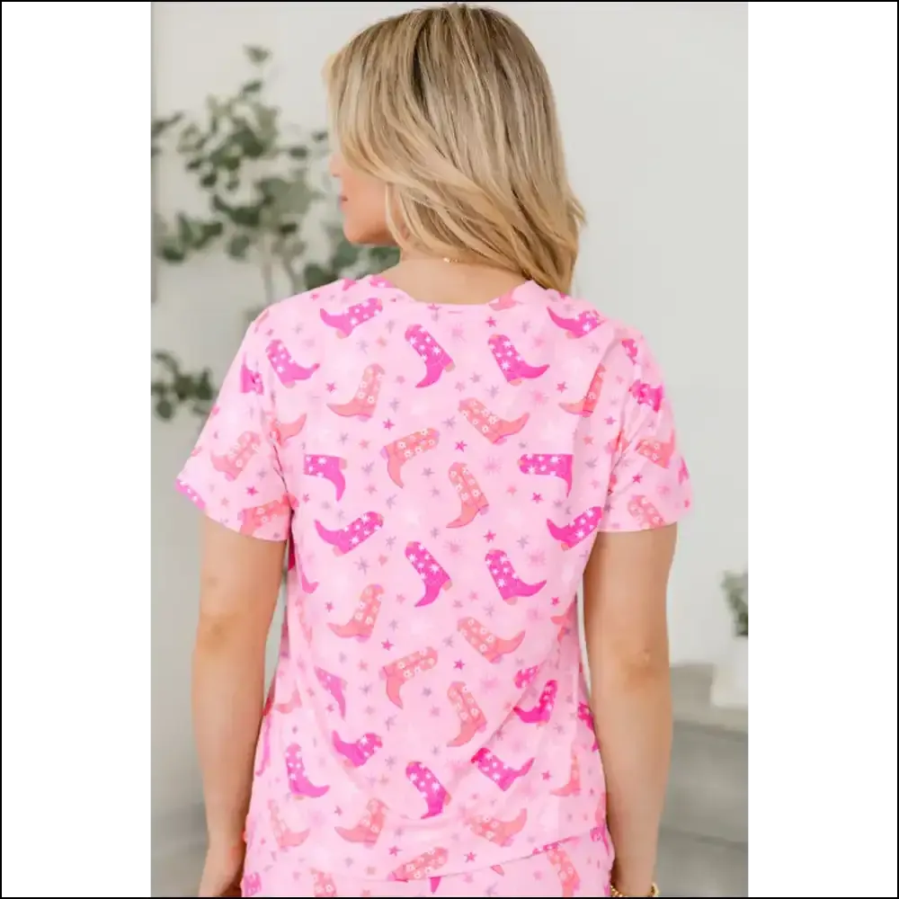 Yeehaw! Pink Western Boots Lounge Set: Needful Things'  Comfy Cowgirl 🤠